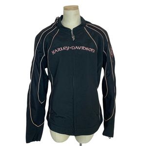 Harley Davidson black pink mesh motorcycle jacket Women’s XL